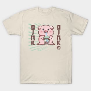 Pig with bubble tea T-Shirt